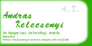 andras kelecsenyi business card